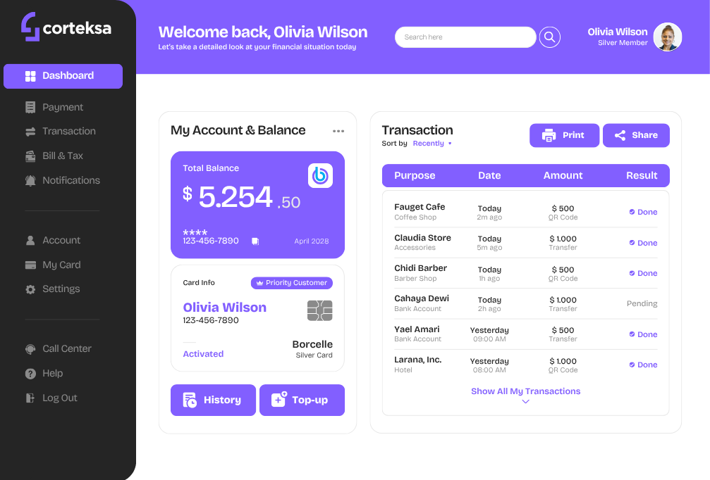 Professional CRM Dashboard